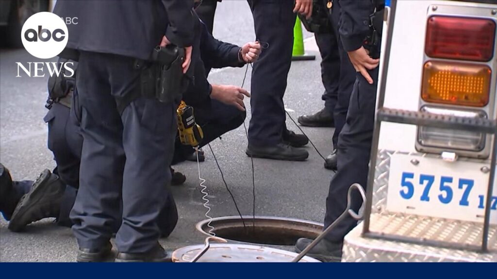 Security sweeps after three individuals flee sewer in New York City