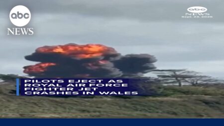Pilots eject as Royal Air Force fighter jet crashes in Wales