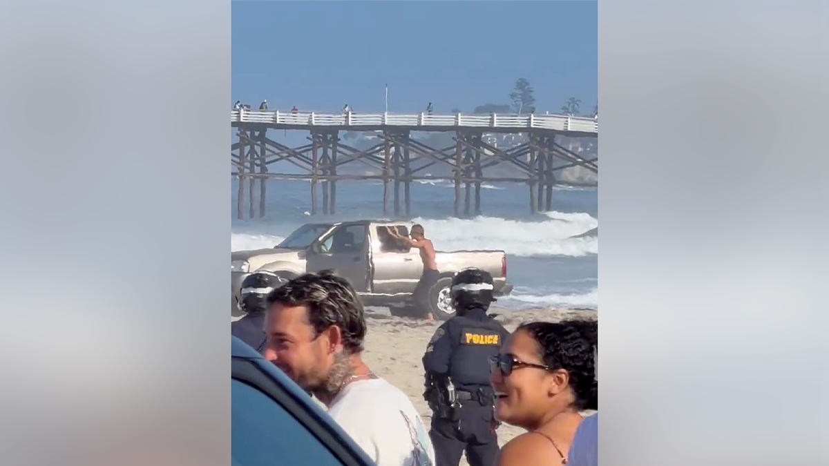 Suspected DUI driver leads cops on wild chase before dramatic takedown on popular California beach