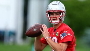 Patriots rookie QB Drake Maye floats theory on why NFL fans in UK should support his team