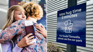 Airport sets ‘max’ time limit on goodbye hugs for travelers