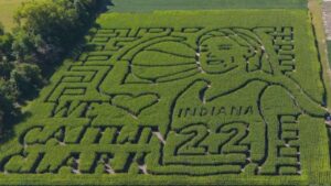 Caitlin Clark corn maze carved into Indiana orchard as they pay homage to WNBA superstar