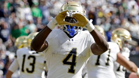 Notre Dame sinks Navy’s chances of perfect season with blowout win