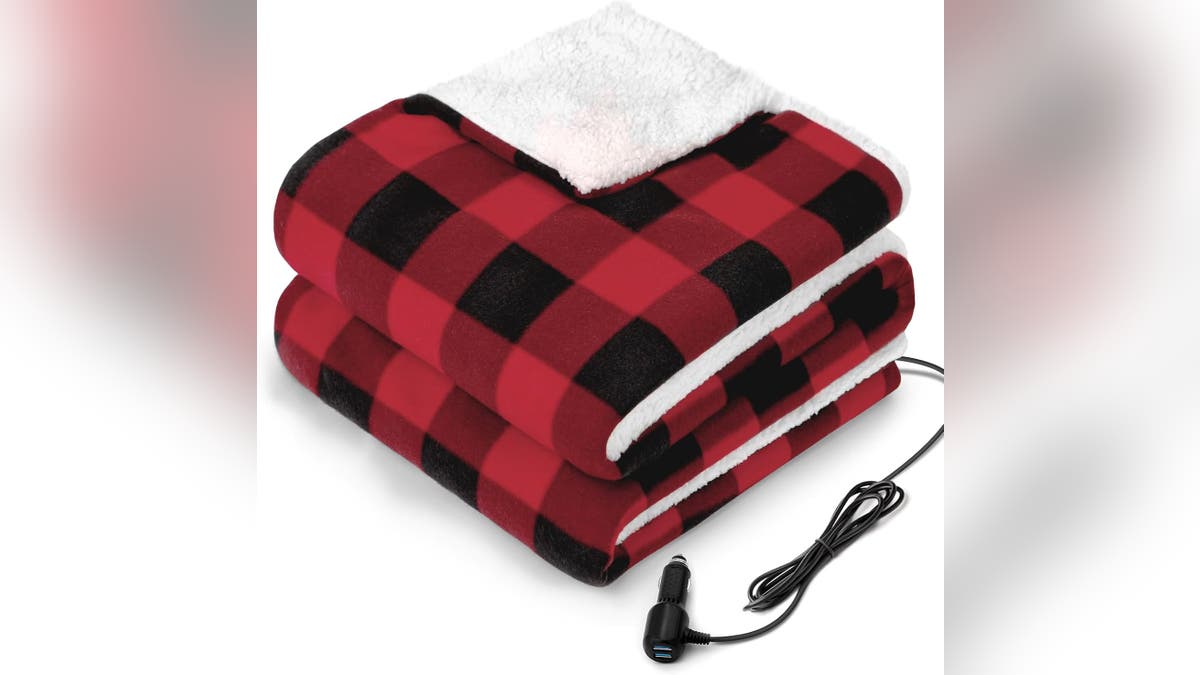 A heated car blanket keeps you comfortable during long trips or emergency stops. 