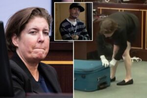 Accused murderer Sarah Boone says it was ‘funny’ when she zipped boyfriend in suitcase – but claims she only left him in it as feared his abuse