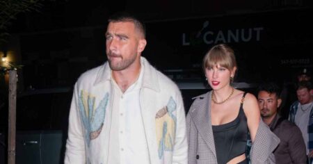 Flight Passenger Seated Beside Taylor Swift’s Dad Claims He Said Travis Kelce ‘Has Made the Biggest Impact’