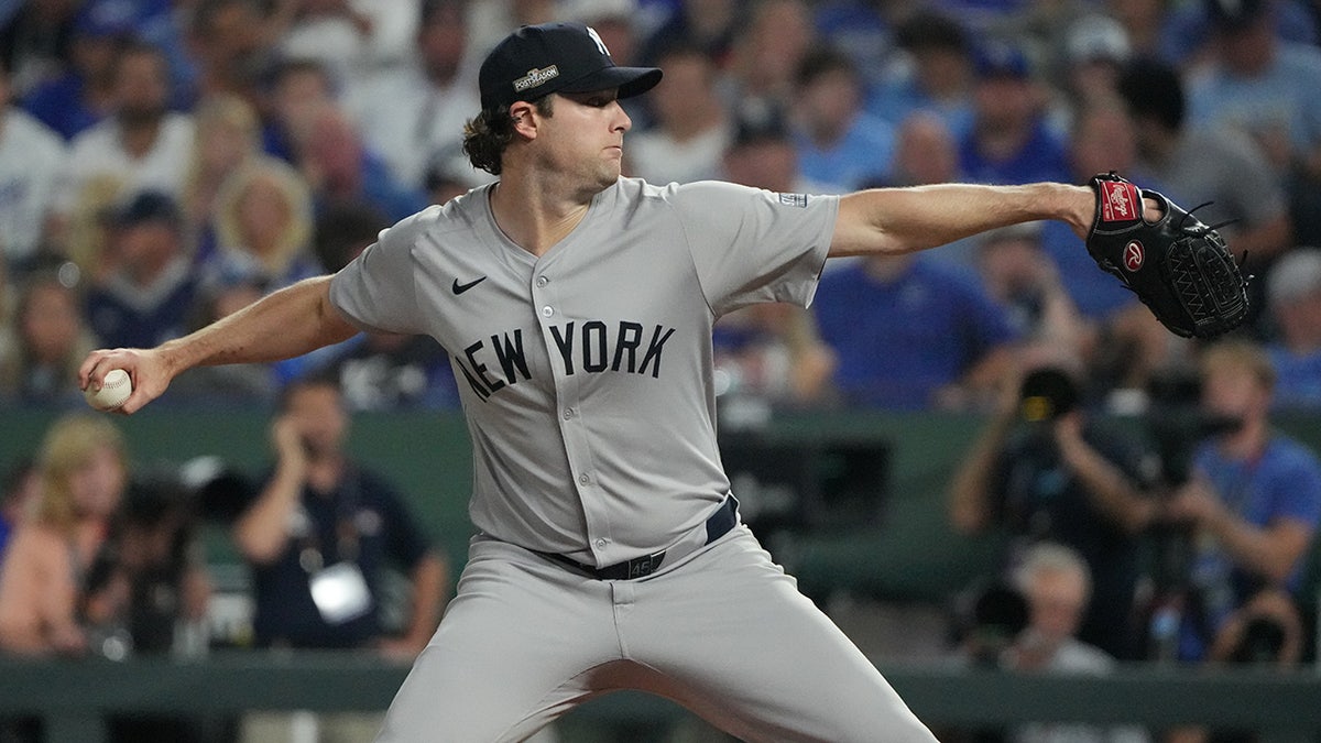 Gerrit Cole throws pitch