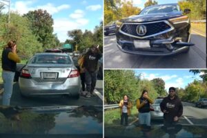 Viral staged crash on NYC’s Belt Parkway probed by NYPD — as experts warn fraud accident cases are on the rise