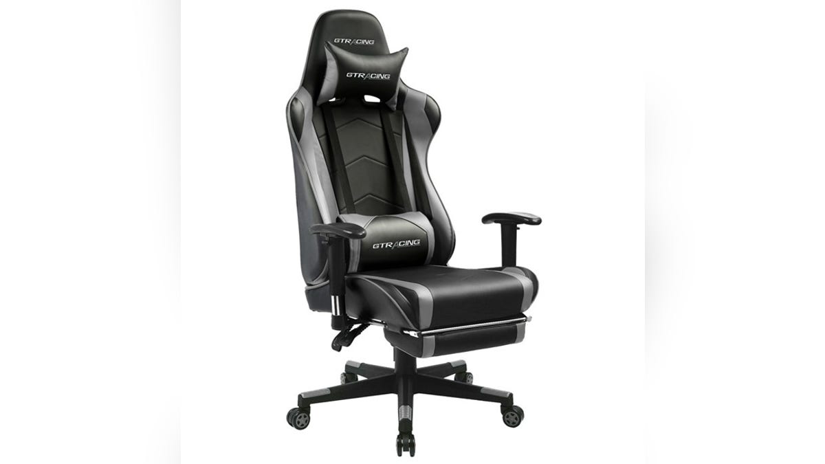 Game or work in a comfy chair with lumbar support. 