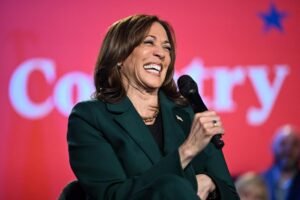 Kamala Harris cackles that she’s ‘not eating gummies’ to cope with election stress