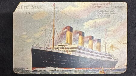 Titanic passenger’s postcard sent days before sinking sells for big bucks at auction