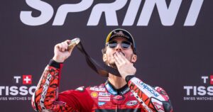 Francesco Bagnaia keeps MotoGP world title alive with win in Barcelona Grand Prix Sprint Race