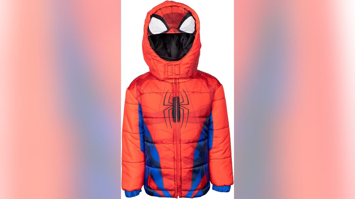 Make your Marvel comic book fan happy with this Marvel Avengers puffer jacket. 