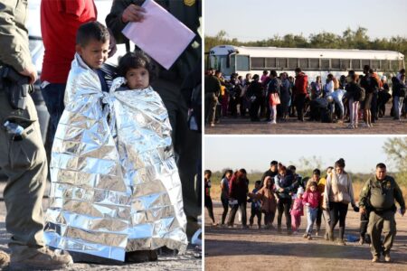 Large migrant group scrambles to cross Texas border just hours after Trump’s election win