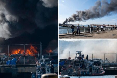 Fire erupts at NYPD’s Brooklyn auto pound, damaging 22 vehicles: sources