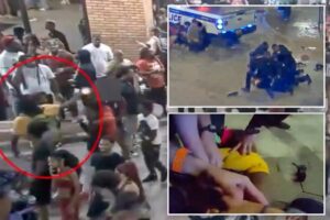 Gruesome video shows moment gunman opened fire at Orlando Halloween celebration before being taken down by hero cop