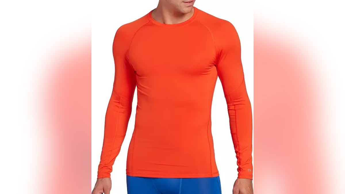 A moisture-wicking undershirt at Dick’s Sporting Goods helps you stay comfortable, warm and dry. 