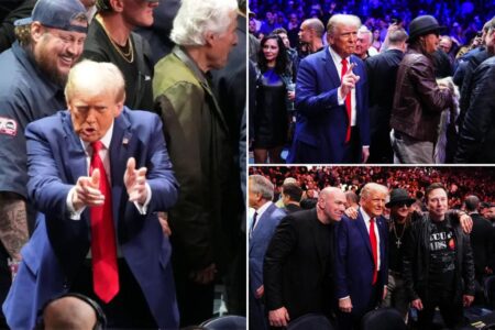 Trump greeted with thunderous applause in triumphant return to MSG for UFC 309 with Elon Musk and RFK Jr. in tow