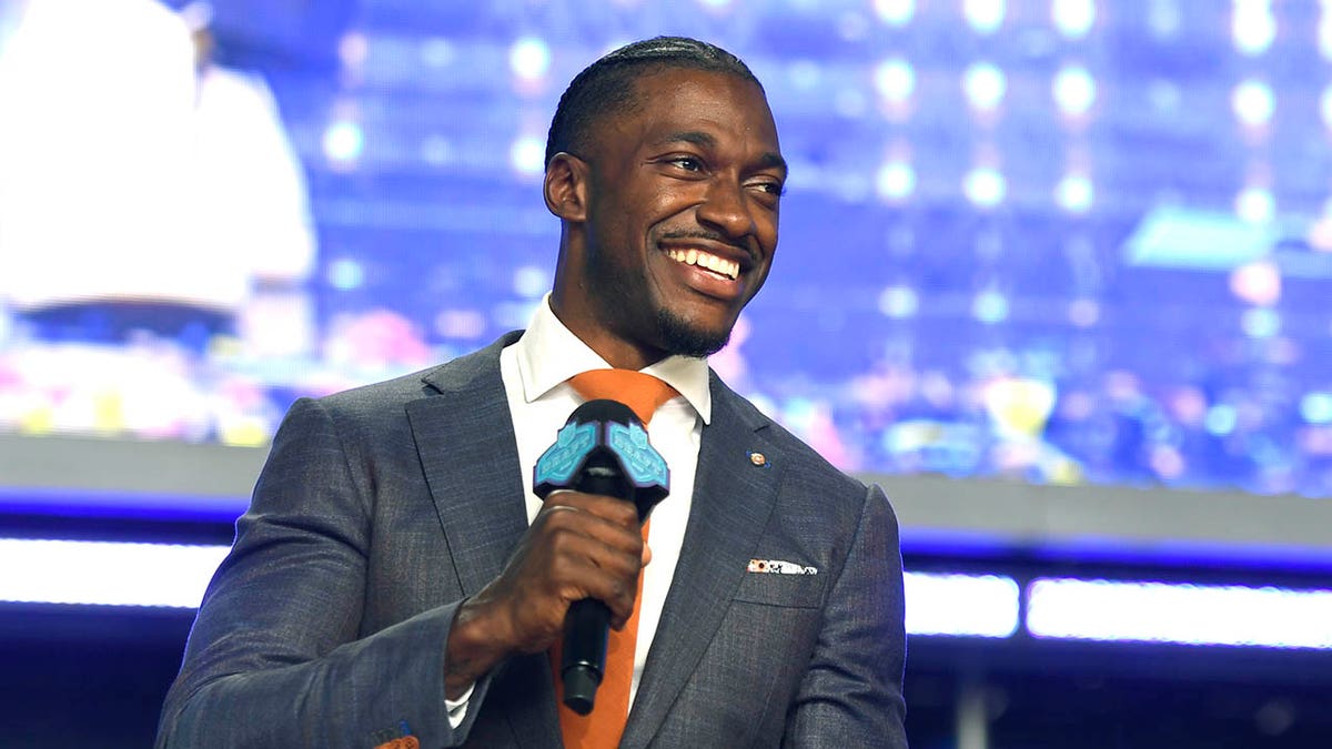 Robert Griffin III speaks onstage