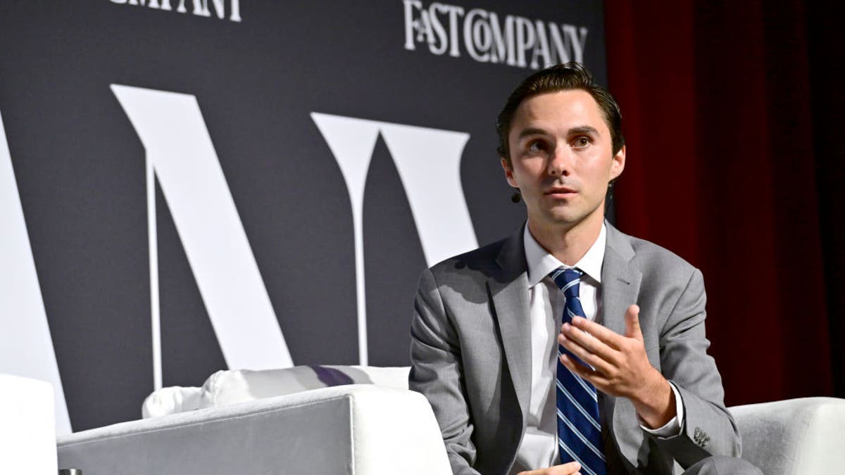 David Hogg speaks during the Fast Company Innovation Festival 2024 at BMCC Tribeca PAC on Sept. 17, 2024 in New York City.