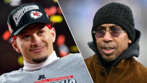 Stephen A. Smith likens himself to the Chiefs and Patrick Mahomes, prompting spit take from co-host