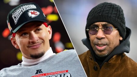 Stephen A. Smith likens himself to the Chiefs and Patrick Mahomes, prompting spit take from co-host