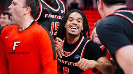 Fairfield’s Deon Perry nails incredible 70-foot game-winning shot to beat rival Marist