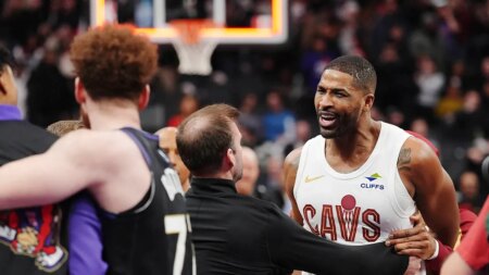 Cavs’ Tristan Thompson sparks skirmish over last-second slam dunk vs Raptors