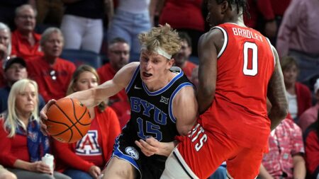 BYU players hear explicit chant from Arizona fans after controversial end to men’s basketball game