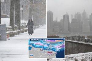 NY expected to be hit with up to 5 inches of snow over bone-chilling weekend