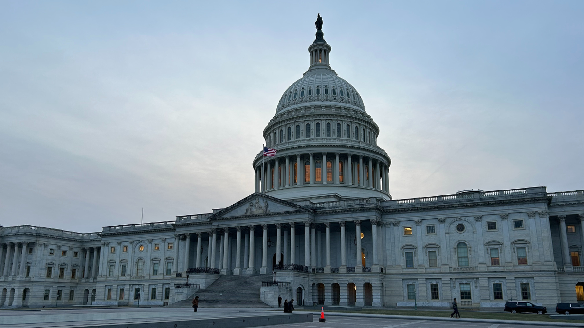 US Capitol at sunset