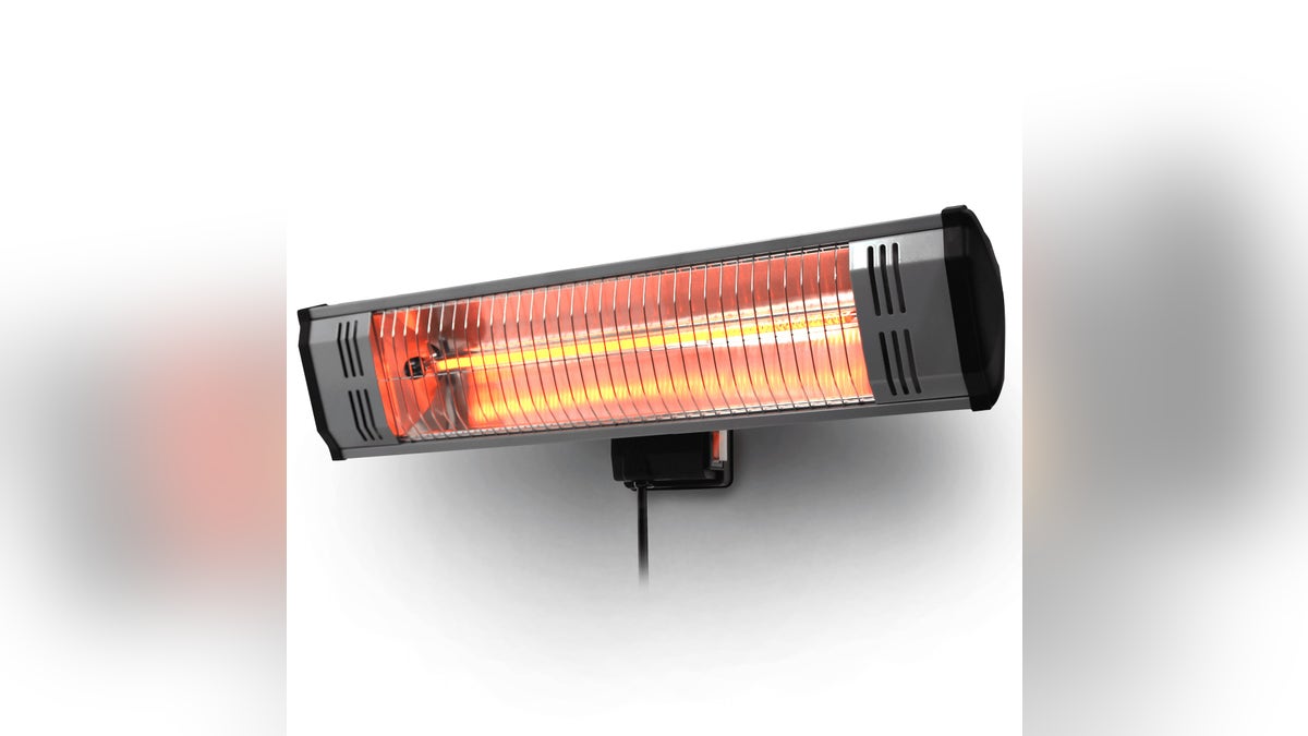 Covered patios or balconies should opt for this space-saving wall-mounted infrared heater.