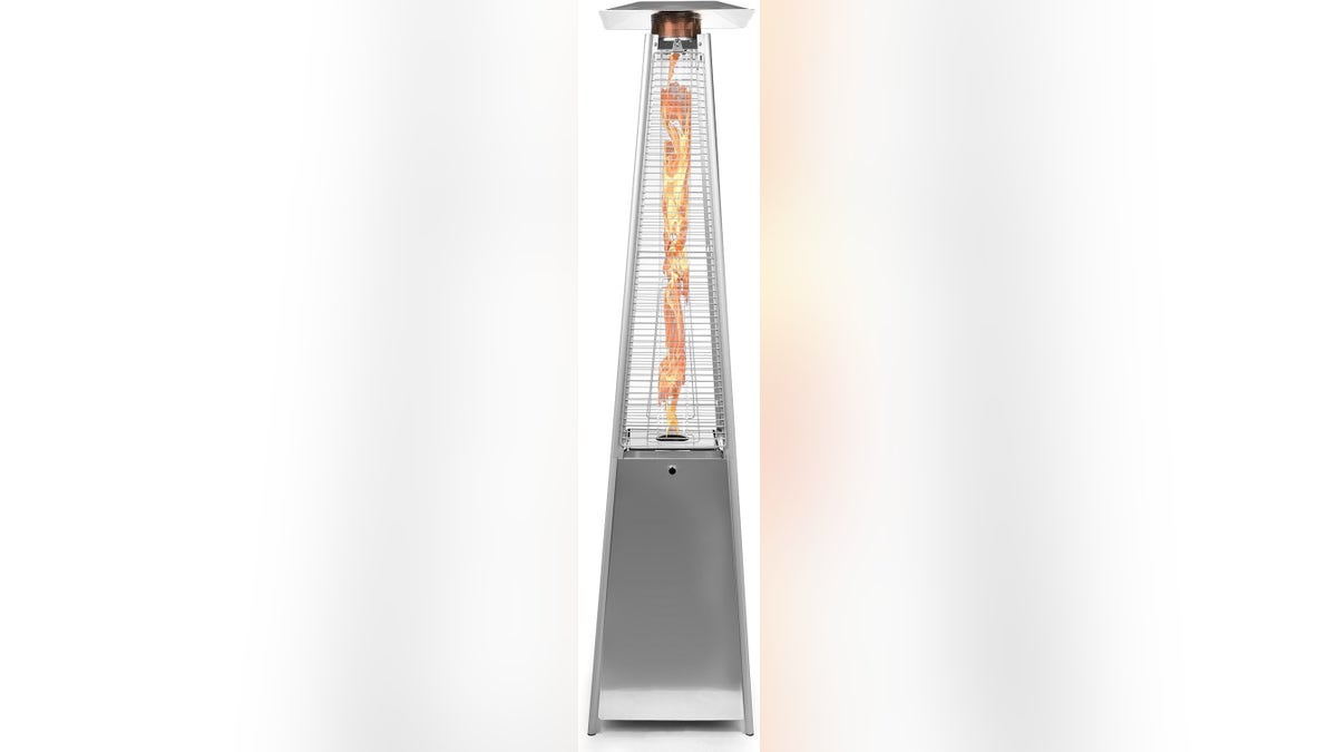 A pyramid flame heater is the way to go for modern and design-conscious spaces.