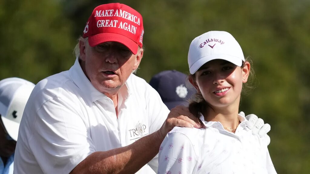 Trump’s granddaughter to golf with Tiger Woods’ son at major junior golf event