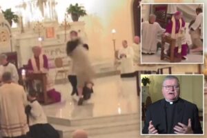 Washington priest attacked by ‘disturbed gentleman’ as prayer service collapsed into chaos