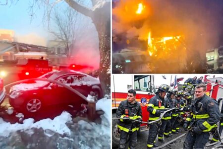 Fire tears through Bronx Buddhist temple, killing monk and visitor as another car blocks hydrant in NYC