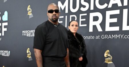 Bianca Censori Wears Another Naked Outfit While Packing on PDA With Kanye West at Grammys Afterparty