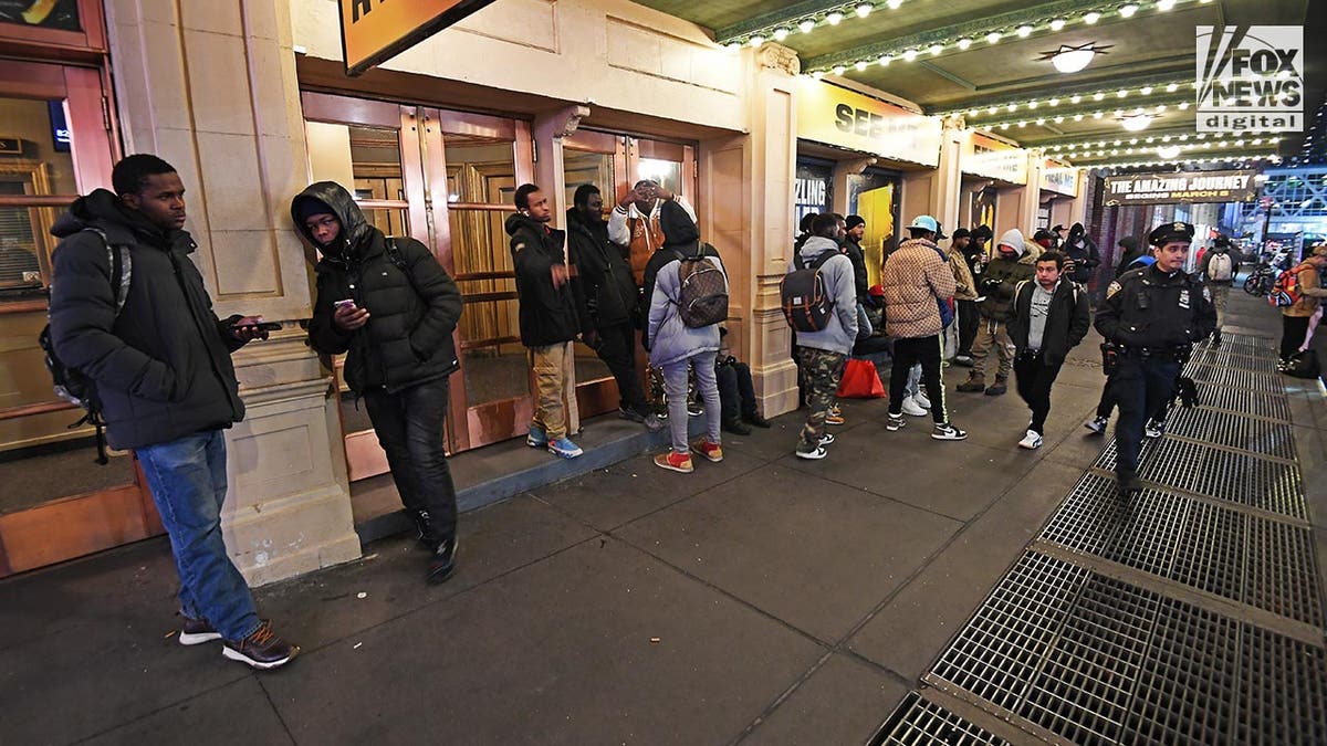 Migrants on the streets of New York City