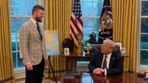 Chiefs’ Harrison Butker visits Trump at White House after Super Bowl loss