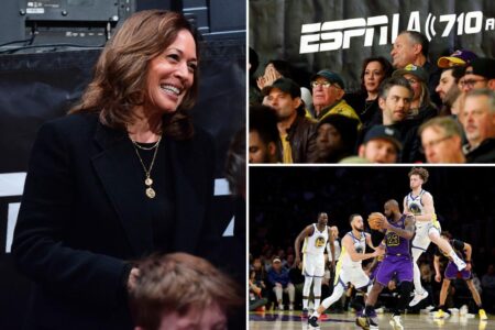 Out-of-work Kamala Harris showed up to Lakers game and ‘nobody even cared’ — as she sat in cheap seats