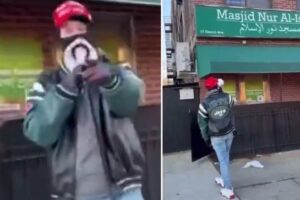 Video captures hate-filled bigot in MAGA hat screaming obscenities at NYC mosque