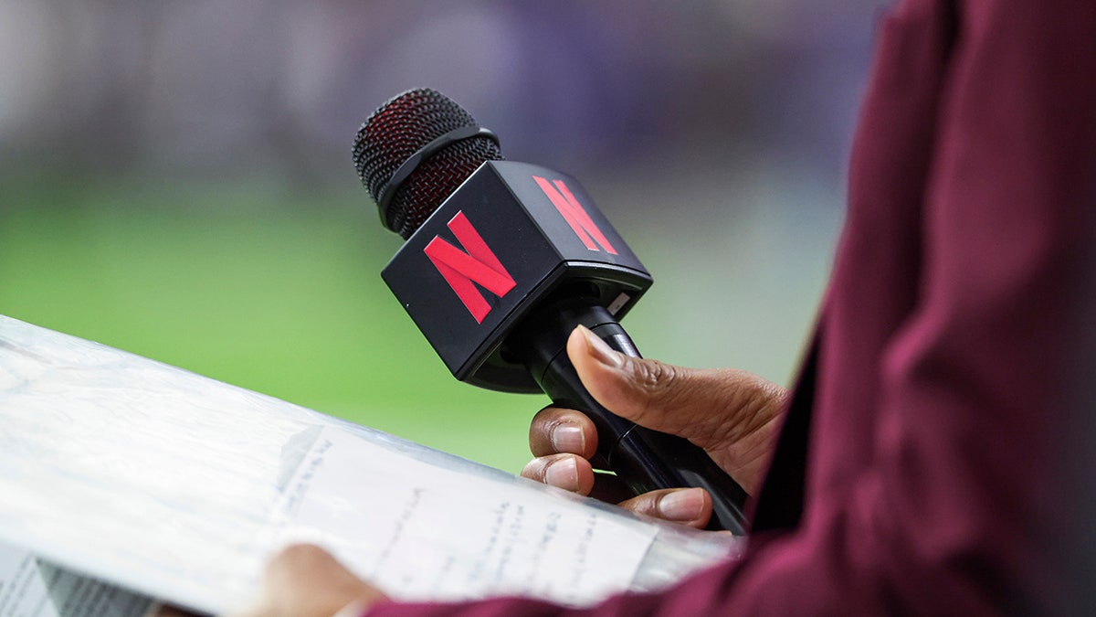 Netflix microphone in hand