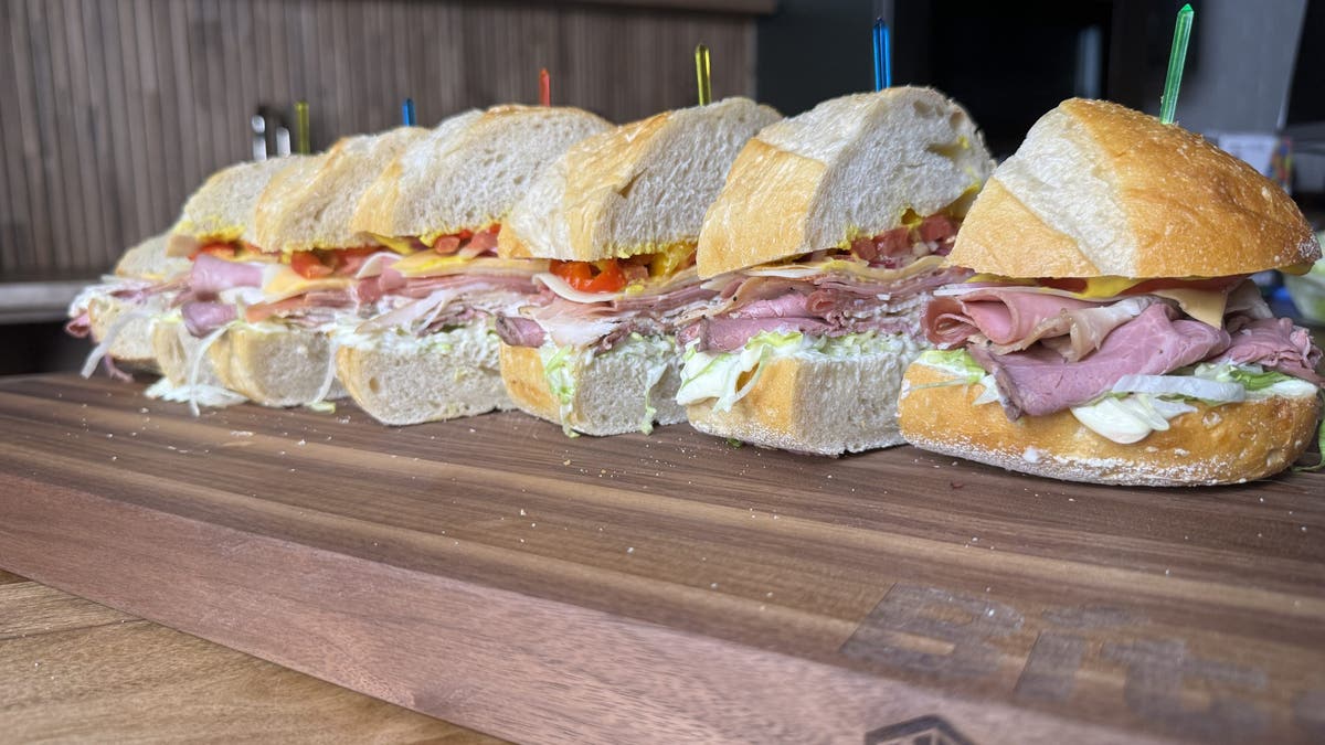 This party sub has a variety of meats and amazing flavors.