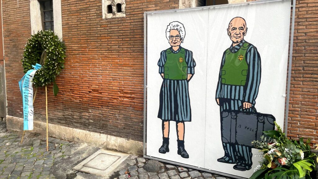 Defaced Holocaust mural finds new home in Rome’s Shoah Museum