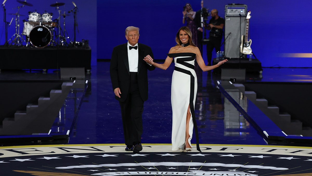 President Donald Trump and Melania Trump inaugural ball