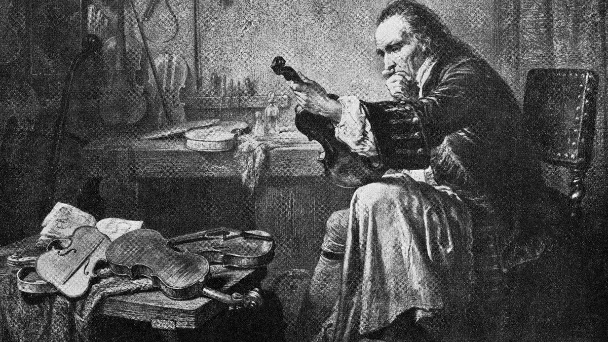 Antonio Stradivari working