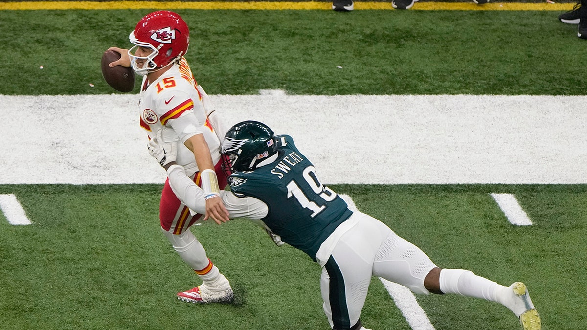 Patrick Mahomes tackled