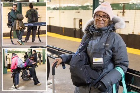 NYC subway station replaces benches with goofy leaning bars  — and commuters are confused