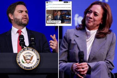 JD Vance jokes Kamala Harris had ‘four shots of vodka’ before meetings while VP