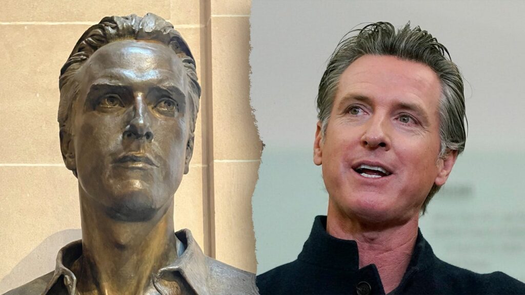 Gavin Newsom responds to claims he secretly helped fund his own bronze bust: ‘Free tinfoil hat’